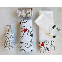 4 piece bathroom set and Christmas  design bathroom shower set