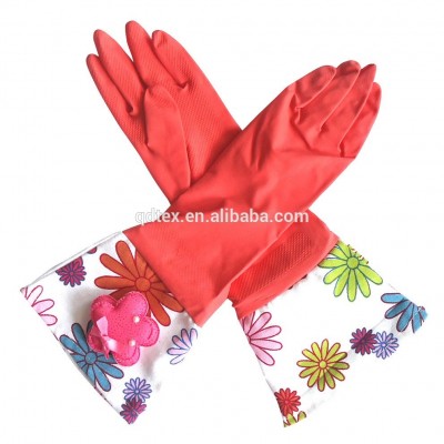 long cuff  kitchen Latex household cleaning gloves washing dash gloves