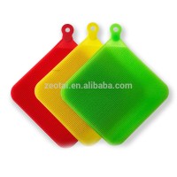 Hottest New Design Colorful Best Kitchen Washing Sponge, Silicone Dish Scrubber for dish washing antibacterial