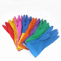 cleaning usage and latex outer material multi colored beauty latex gloves kitchen latex gloves