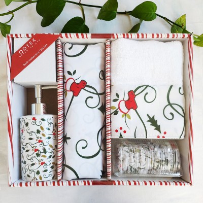 bathroom set and Christmas  design bathroom shower set